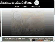 Tablet Screenshot of lunasbistro.com